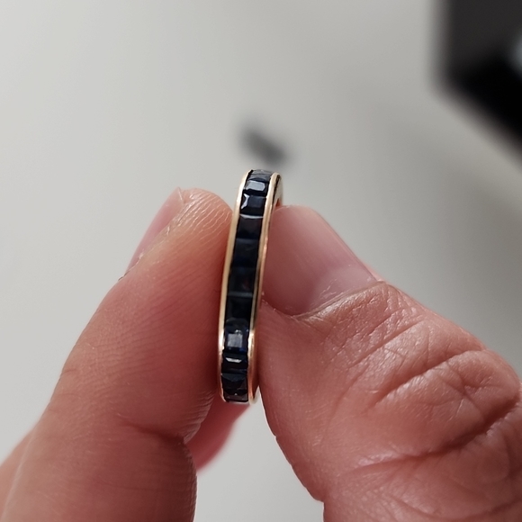 Sapphire eternity band 14k 7 - Picture 5 of 9